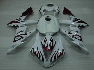 Carénage R1 04-06 - Blanc Rouge Flamme