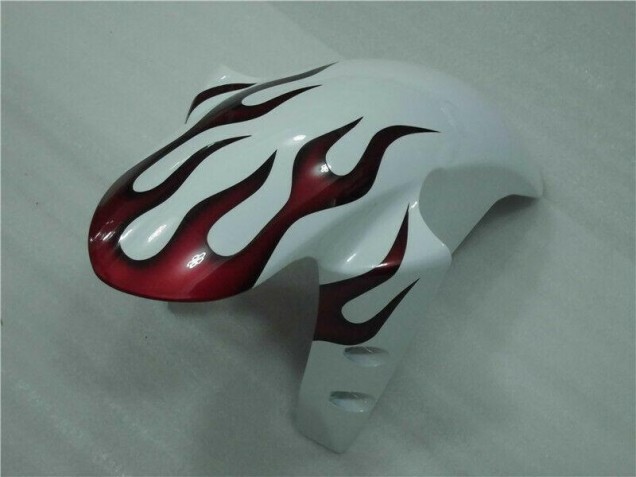 Carénage R1 04-06 - Blanc Rouge Flamme Carénage R1 04-06 - Blanc Rouge Flamme