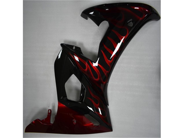 Carénage R6 03-05 - Noir Rouge Flamme Carénage R6 03-05 - Noir Rouge Flamme