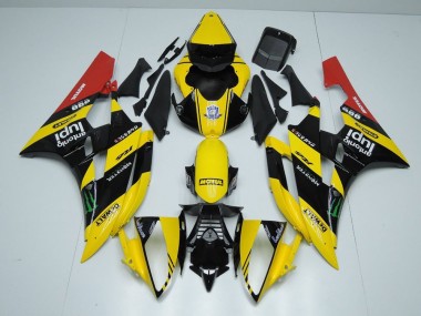 Carénage R6 06-07 - Jaune Noir Monster