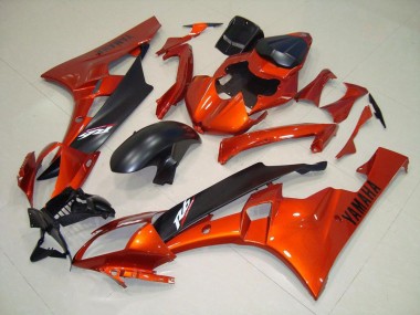 Carénage R6 06-07 - Orange Noir Mat
