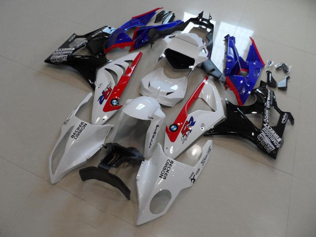 Carénage S1000RR 09-14 - Blanc Bleu Rouge Becker Carbon Carénage S1000RR 09-14 - Blanc Bleu Rouge Becker Carbon