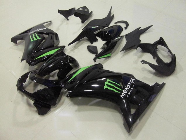 Carénage ZX 250R 08-12 - Noir Vert Monster Énergie Carénage ZX 250R 08-12 - Noir Vert Monster Énergie