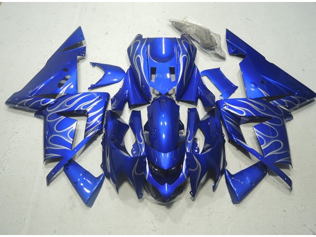 Carénage ZX10R 03-05 - Bleu Blanc Flamme Carénage ZX10R 03-05 - Bleu Blanc Flamme