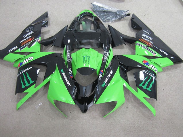 Carénage ZX10R 03-05 - Noir Vert Monster Carénage ZX10R 03-05 - Noir Vert Monster