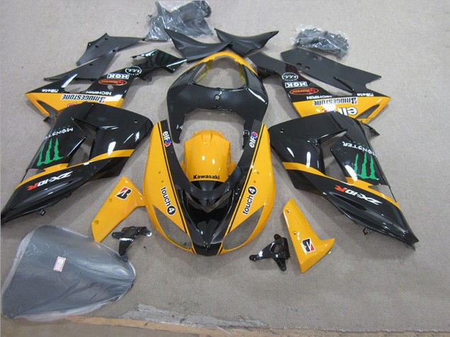 Carénage ZX10R 06-07 - Noir Jaune Touch4 Monster