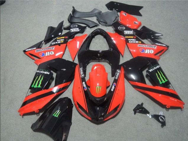 Carénage ZX10R 06-07 - Noir Rouge Touch4 Monster
