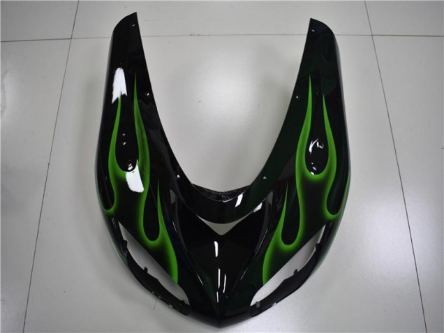 Carénage ZX10R 06-07 - Noir Vert Flamme