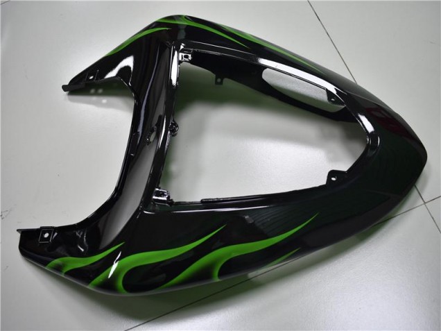 Carénage ZX10R 06-07 - Noir Vert Flamme
