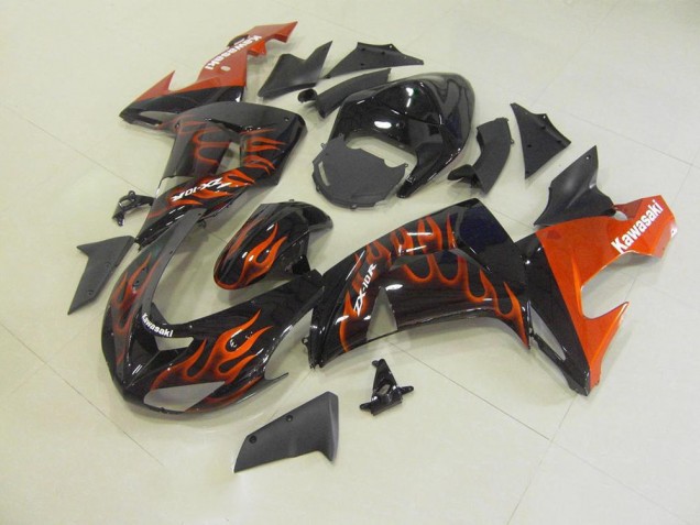 Carénage ZX10R 06-07 - Orange Flamme Carénage ZX10R 06-07 - Orange Flamme