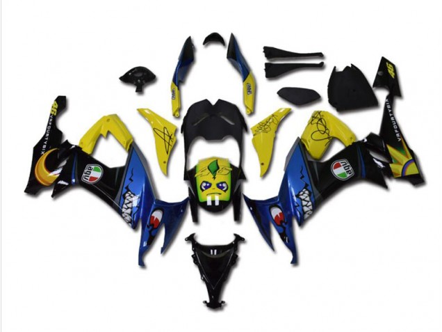 Carénage ZX10R 08-10 - Bleu Requin Carénage ZX10R 08-10 - Bleu Requin