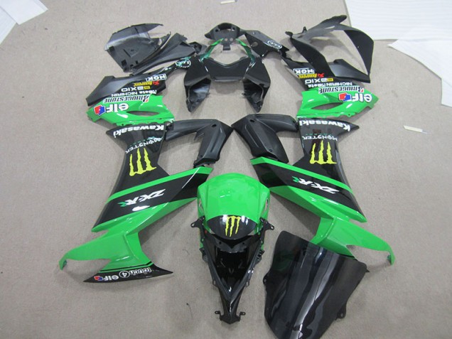 Carénage ZX10R 08-10 - Noir Vert Monster