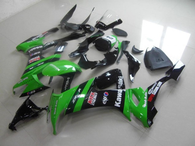 Carénage ZX10R 08-10 - Vert Noir Kick Carénage ZX10R 08-10 - Vert Noir Kick