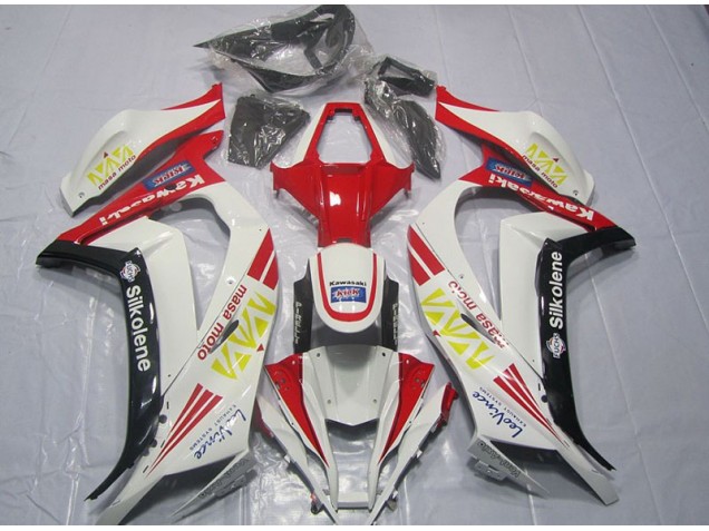Carénage ZX10R 11-15 - Blanc Rouge Silkolene Carénage ZX10R 11-15 - Blanc Rouge Silkolene