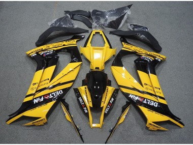 Carénage ZX10R 11-15 - Jaune Noir Delt Fin