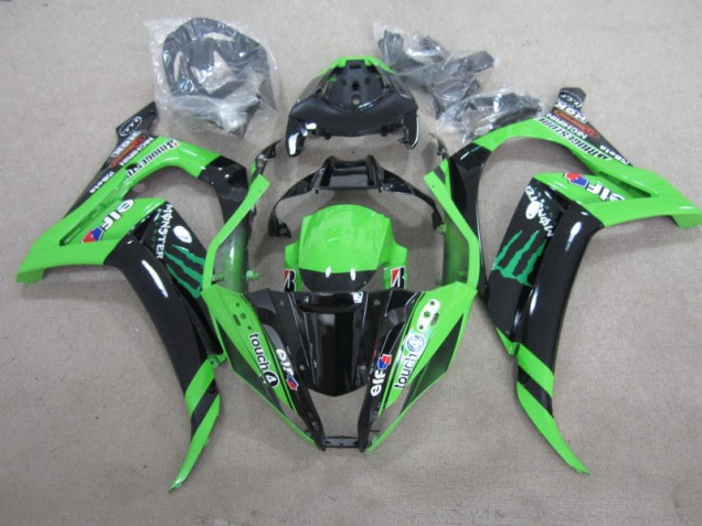 Carénage ZX10R 11-15 - Noir Vert Touch4 Monster