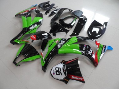 Carénage ZX10R 11-15 - Vert Noir avec Number 66