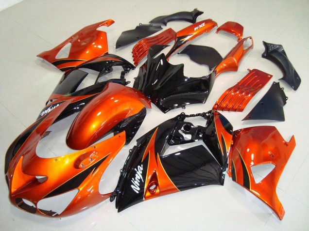 Carénage ZX14R ZZR 1400 06-11 - Orange Noir