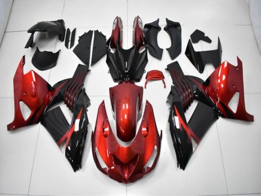 Carénage ZX14R ZZR 1400 06-11 - Rouge Noir