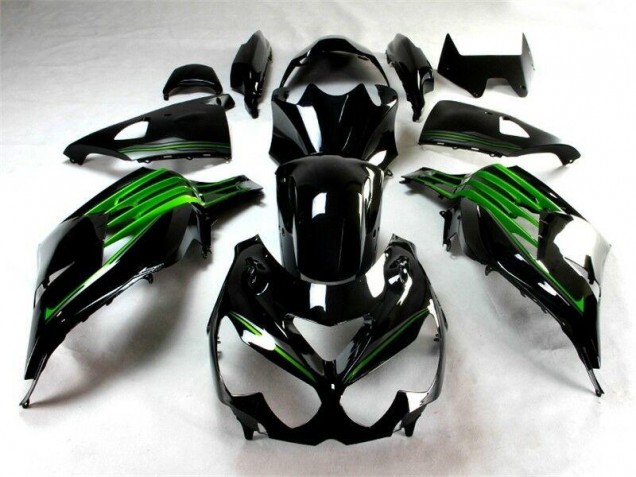 Carénage ZX14R ZZR 1400 12-21 - Noir Vert