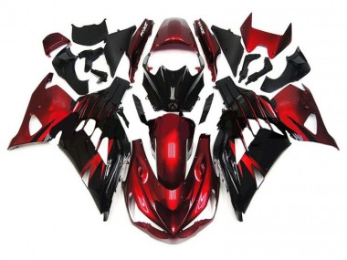Carénage ZX14R ZZR 1400 12-21 - Rouge Noir