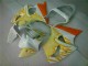Carénage ZX6R 00-02 - Blanc Jaune Flamme Carénage ZX6R 00-02 - Blanc Jaune Flamme