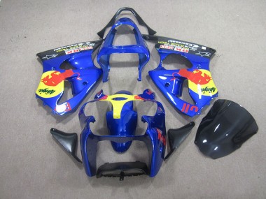 Carénage ZX6R 00-02 - Bleu Red Bull Ninja