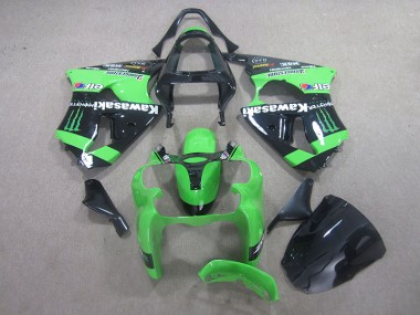 Carénage ZX6R 00-02 - Noir Vert Monster