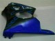 Carénage ZX6R 00-02 - Noir avec Bleu Flamme