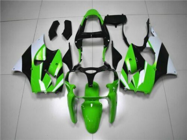 Carénage ZX6R 00-02 - Vert Blanc Noir Carénage ZX6R 00-02 - Vert Blanc Noir