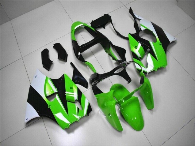 Carénage ZX6R 00-02 - Vert Blanc Noir Carénage ZX6R 00-02 - Vert Blanc Noir