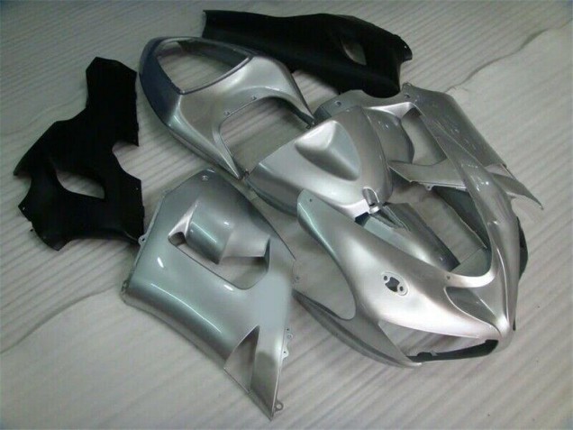Carénage ZX6R 05-06 - Argent Noir Carénage ZX6R 05-06 - Argent Noir