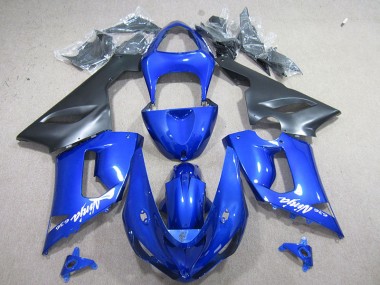Carénage ZX6R 05-06 - Bleu Blanc Ninja 636