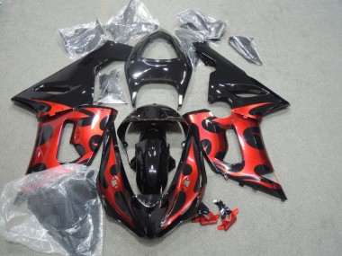 Carénage ZX6R 05-06 - Noir Rouge