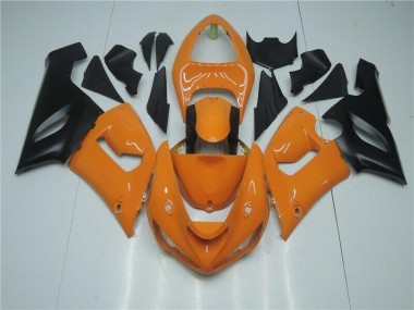 Carénage ZX6R 05-06 - Orange Noir