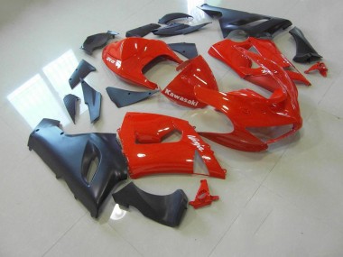 Carénage ZX6R 05-06 - Rouge et Noir Mat