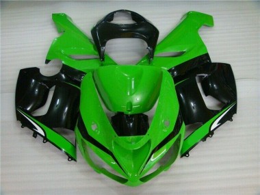 Carénage ZX6R 05-06 - Vert Blanc Noir