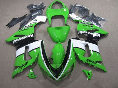 Carénage ZX6R 05-06 - Vert Blanc Noir Ninja 636