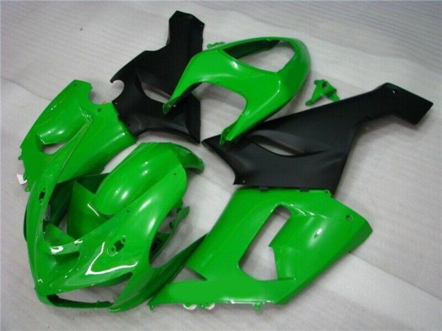 Carénage ZX6R 05-06 - Vert Noir Mat
