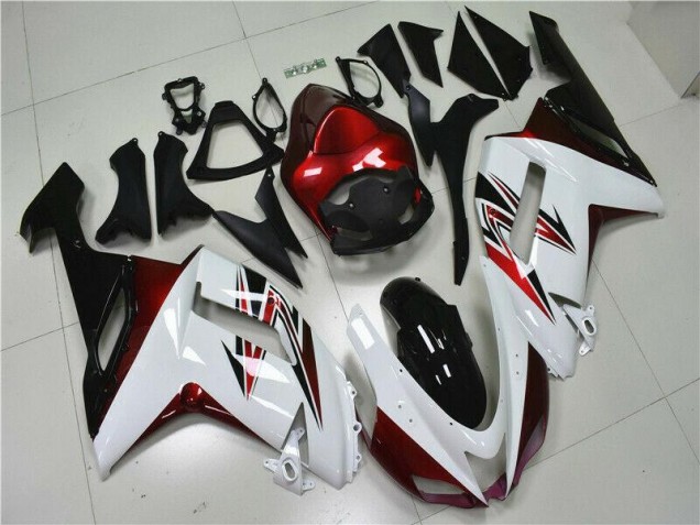 Carénage ZX6R 07-08 - Blanc Noir Rouge