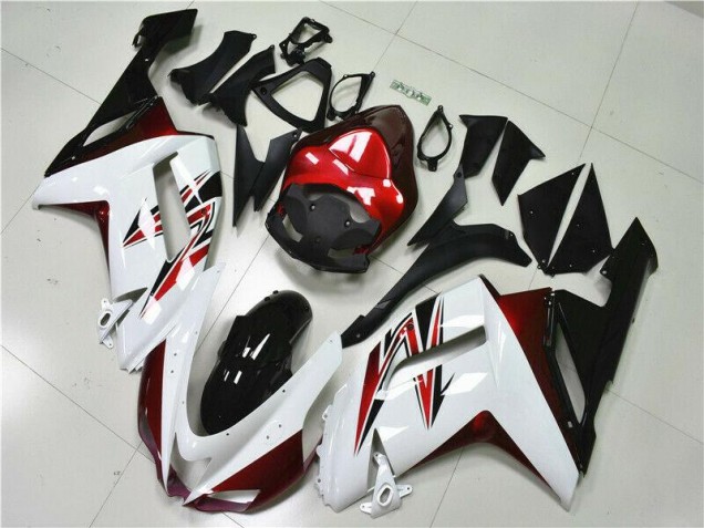 Carénage ZX6R 07-08 - Blanc Noir Rouge