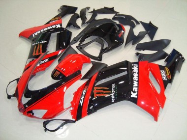 Carénage ZX6R 07-08 - Monster En Rouge