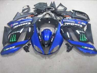 Carénage ZX6R 07-08 - Noir Bleu Monster