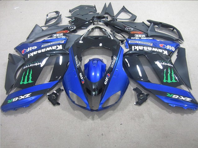 Carénage ZX6R 07-08 - Noir Bleu Monster