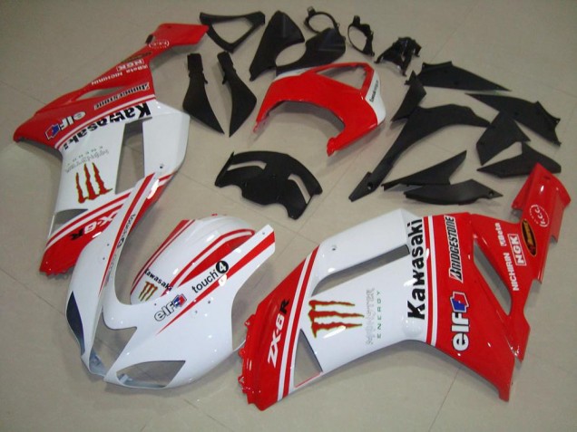 Carénage ZX6R 07-08 - Rouge et Blanc Carénage ZX6R 07-08 - Rouge et Blanc