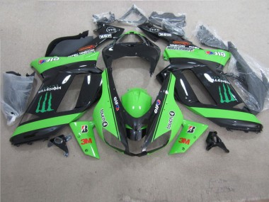 Carénage ZX6R 07-08 - Vert Noir 3M Monster