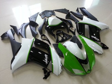 Carénage ZX6R 07-08 - Vert Noir Blanc