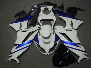 Carénage ZX6R 09-12 - Blanc Bleu