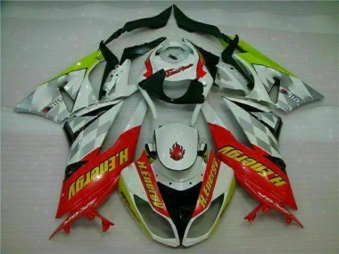 Carénage ZX6R 09-12 - Blanc Rouge H. Énergie