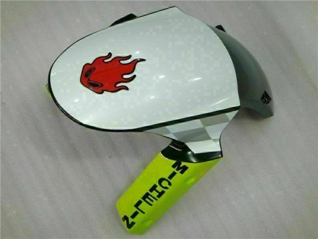 Carénage ZX6R 09-12 - Blanc Rouge H. Énergie